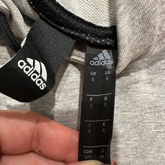 Adidas Gray Unisex Hoodie Size Small - Picture 3 of 3